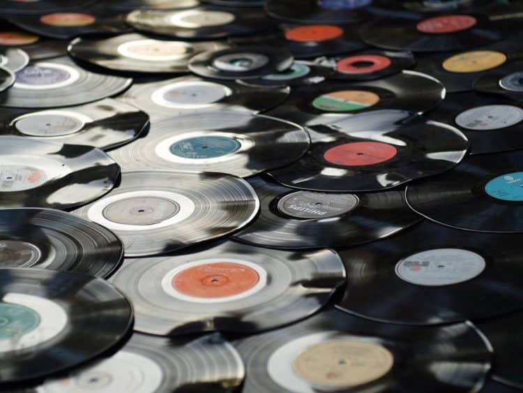 Loads, (lots,) very, very, many records, laid out, side by side.