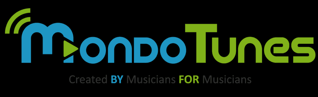 MondoTunes image logo. Created by musicians for musicians.