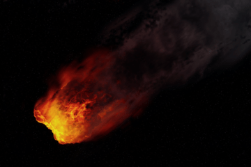 Large meteor speeding and falling from space, very, very, fast.