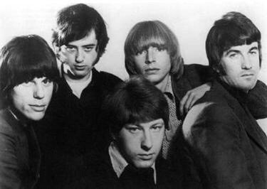 The Yardbirds rock band. Had a string of hits throughout the mid-1960s. The Yardbirds, 1966. From left: Jeff Beck, Jimmy Page, Chris Dreja, Keith Relf and Jim McCarty.